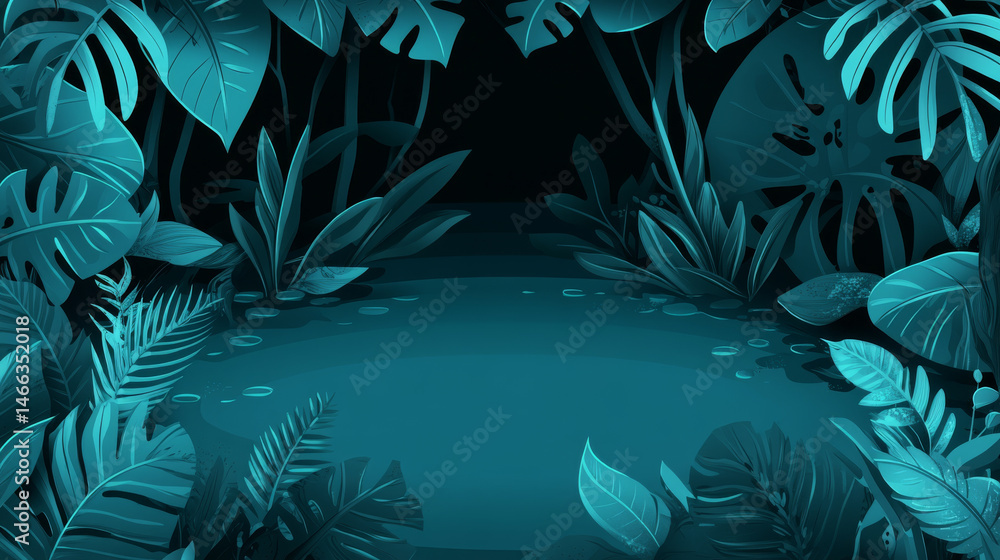 serene tropical background featuring lush green foliage and vibrant leaves, creating tranquil atmosphere perfect for relaxation and escape into nature serene tropical background featuring lush green foliage and vibrant leaves, creating tranquil atmosphere perfect for relaxation and escape into nature
