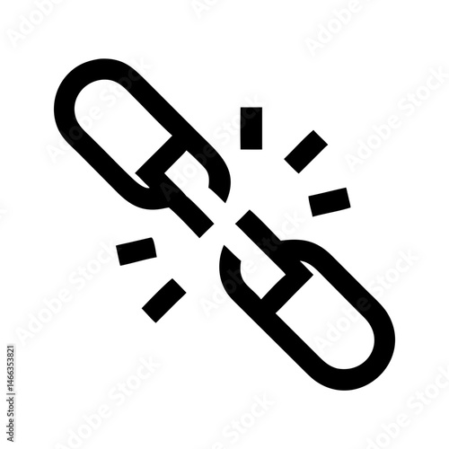 Broken chain link 