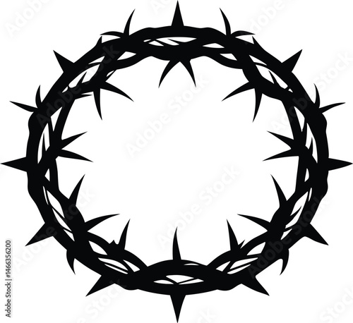 Silhouette of a crown of thorns vector illustration