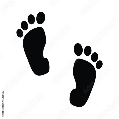  footwear vector silhouette icon, black and white illustration of footwear.