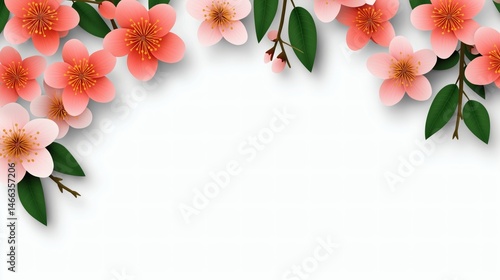 Obraz na płótnie Happy Mother's Day with red tulips, Red tulips on white background, Elegant floral greeting for Mother's Day design w salonie