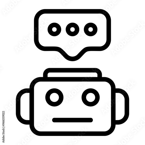 Chat Bot Line Icon