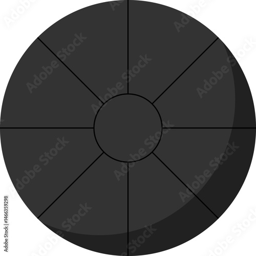 Medicine ball flat icon design. Sport vector illustration