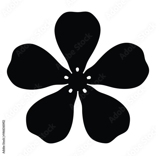 Black and white illustration of anemopsis yerba mansa , flower silhouette vector designs.