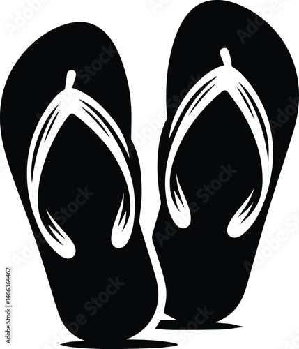 Flip Flops silhouette icon vector art illustration