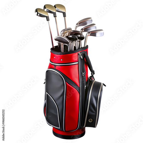 golf club bag on a transparent background