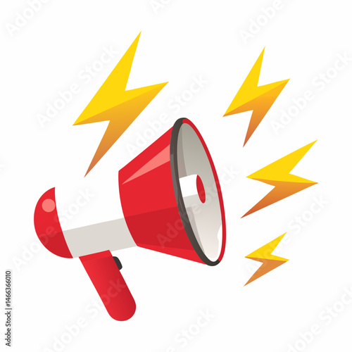 Red Megaphone with Sound Effect