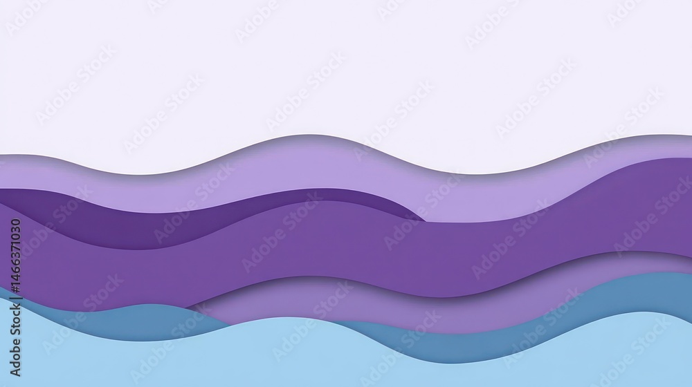 Fototapeta premium Abstract layered wavy shapes (4)