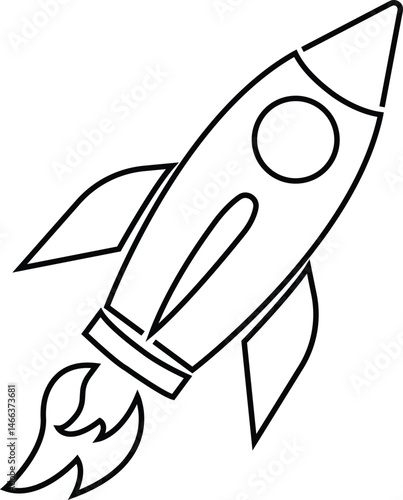 Space ship icon. rocket vector symbol isolated on transparent background. Rocketship logo astronaut, spaceship, technology, fast speed booster fly for flight. Element for app and web.