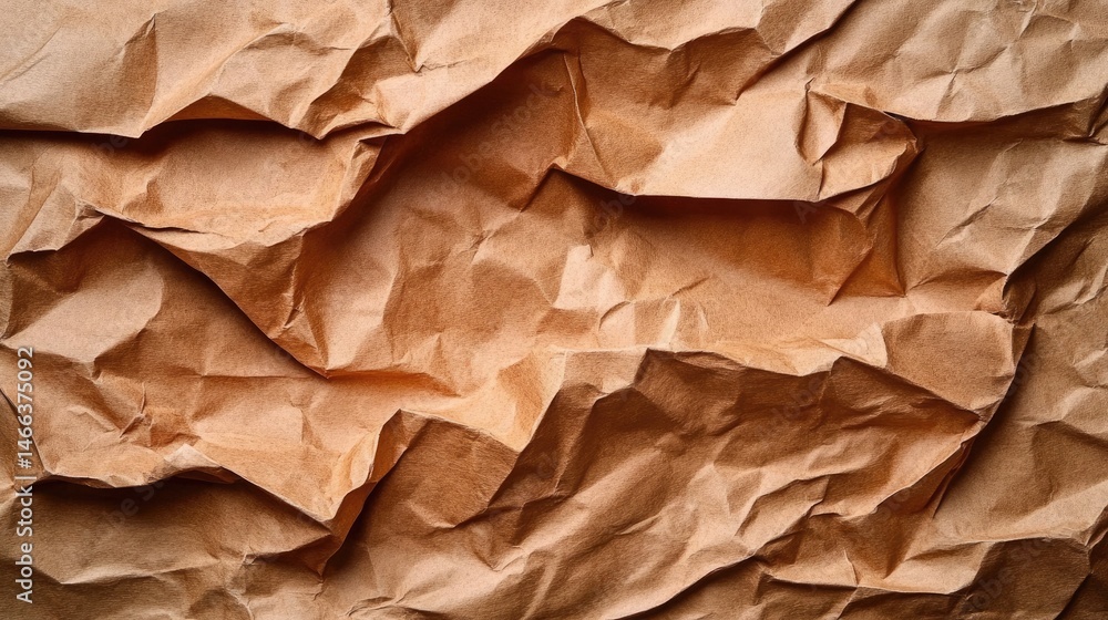 custom made wallpaper toronto digitalCrumpled Brown Craft Paper Texture CloseUp, Folded Sheet, Abstract Surface, Detail