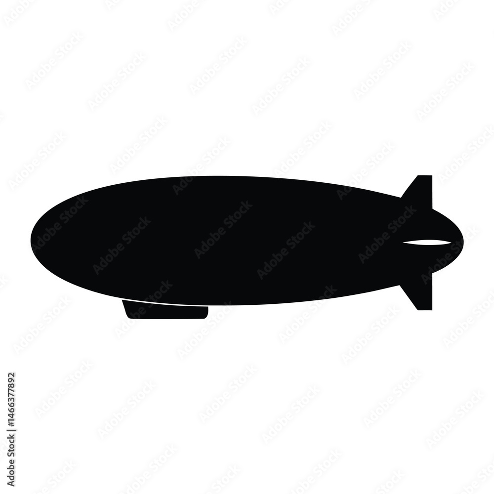 Obraz premium blimp , black and white illustration of vehicles.