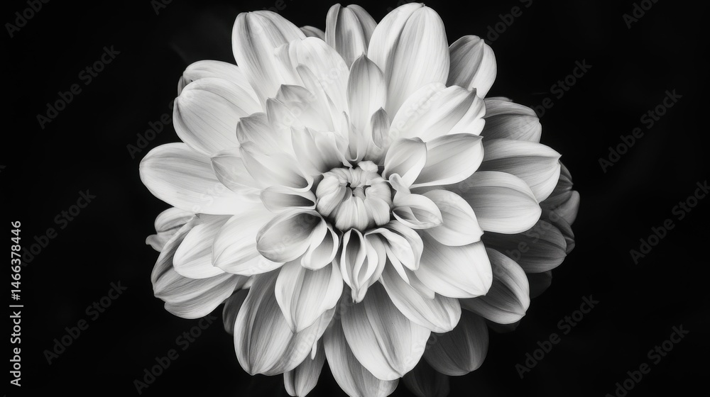 Close-up black and white flower