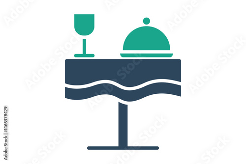 Banquet icon. solid icon style. icon related to catering services food. catering elements vector illustration
