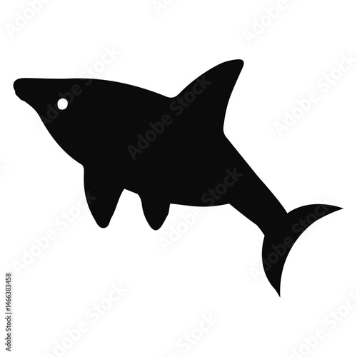 Vector Silhouette Collection of Marine Life: Various Fish, Dolphins, Sea Plants, and Bubbles, Black and White Illustration Set: Diverse Shapes of Fish, Dolphins, Algae, Air Bubbles in Vector Format