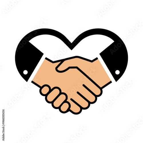 Handshake Icon – Business Agreement and Partnership Symbol