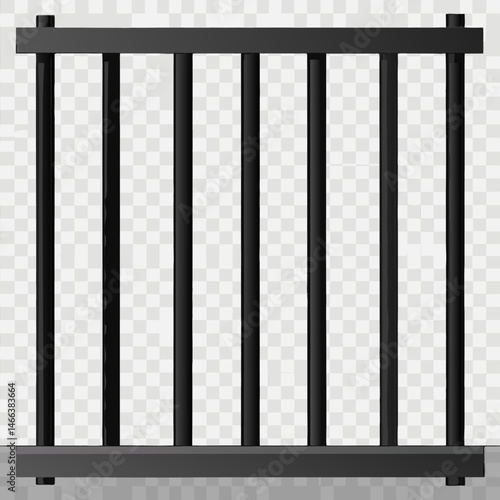 Prison metal bars vector on background.