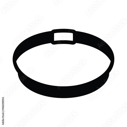bracelets vector silhouette icon, black and white illustration of footwear.