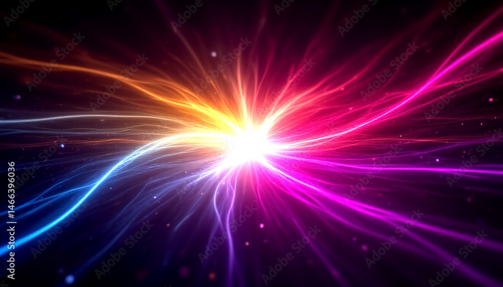 an abstract digital art illustration with a vibrant, radiant central figure an abstract digital art illustration with a vibrant, radiant central figure
