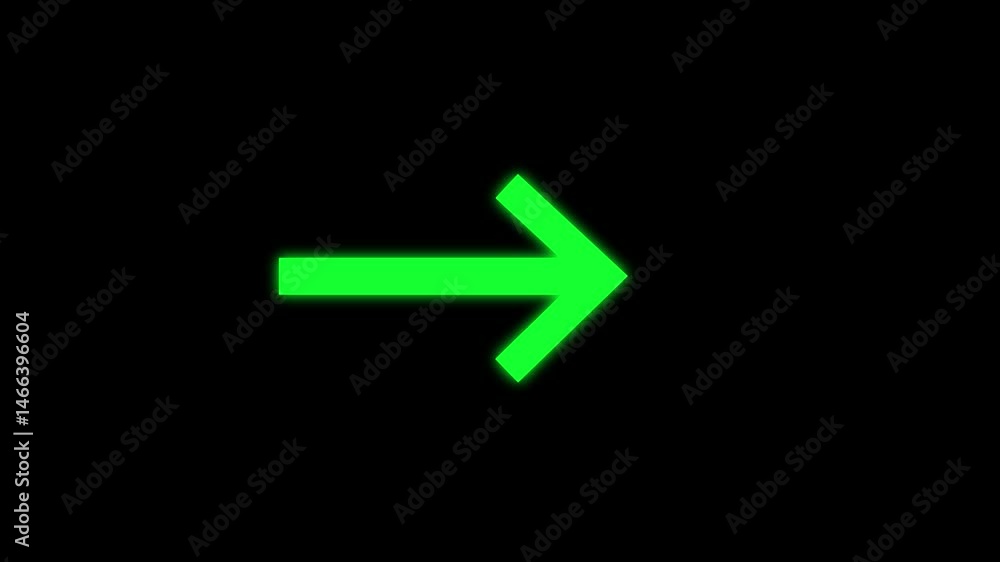 arrow icon animation on black background. 4k arrow icon animation on black background. 4k