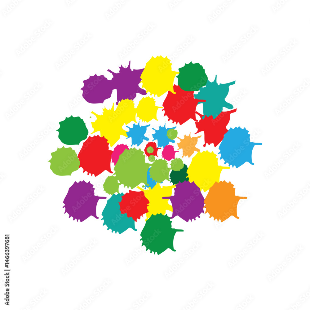 Paint splash colorful collection. Paint splatter illustration. Artistic ink splash Paint splash colorful collection. Paint splatter illustration. Artistic ink splash