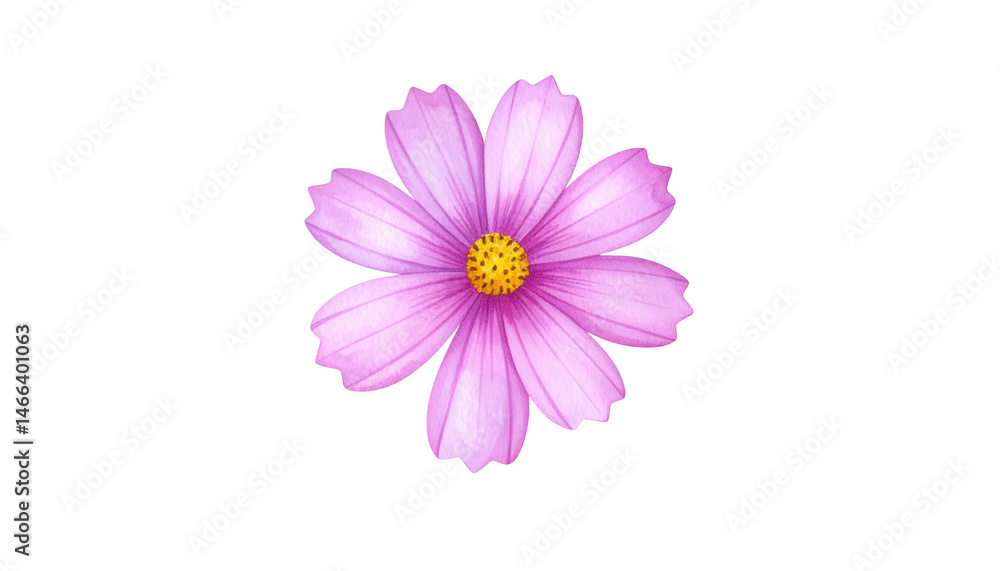 Vibrant pink flower with yellow center on a dramatic black background pink Vibrant pink flower with yellow center on a dramatic black background pink