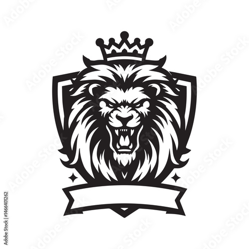 Lion Mascot Logo – Powerful Roaring Beast Head for Sports, Gaming, and Brand Identity Design
