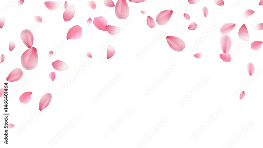 spring banner template cherry blossom Or sakura flying petals vector illustration romantic background with realistic pink cherry flower petals flow or falling motion spring banner template cherry blossom Or sakura flying petals vector illustration romantic background with realistic pink cherry flower petals flow or falling motion