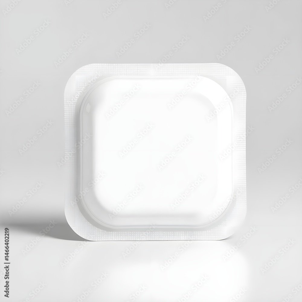 white, square, flat, simple, minimal, geometric, clean, 3d render, product photography style