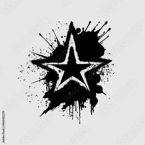 Black Star Grunge and Graffiti Design