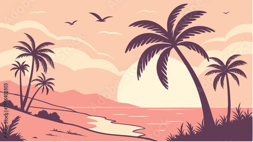 palm trees on the beach