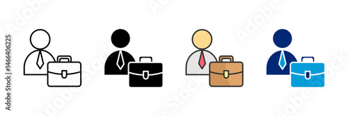 New Hire Icon Set Multiple Style Collection