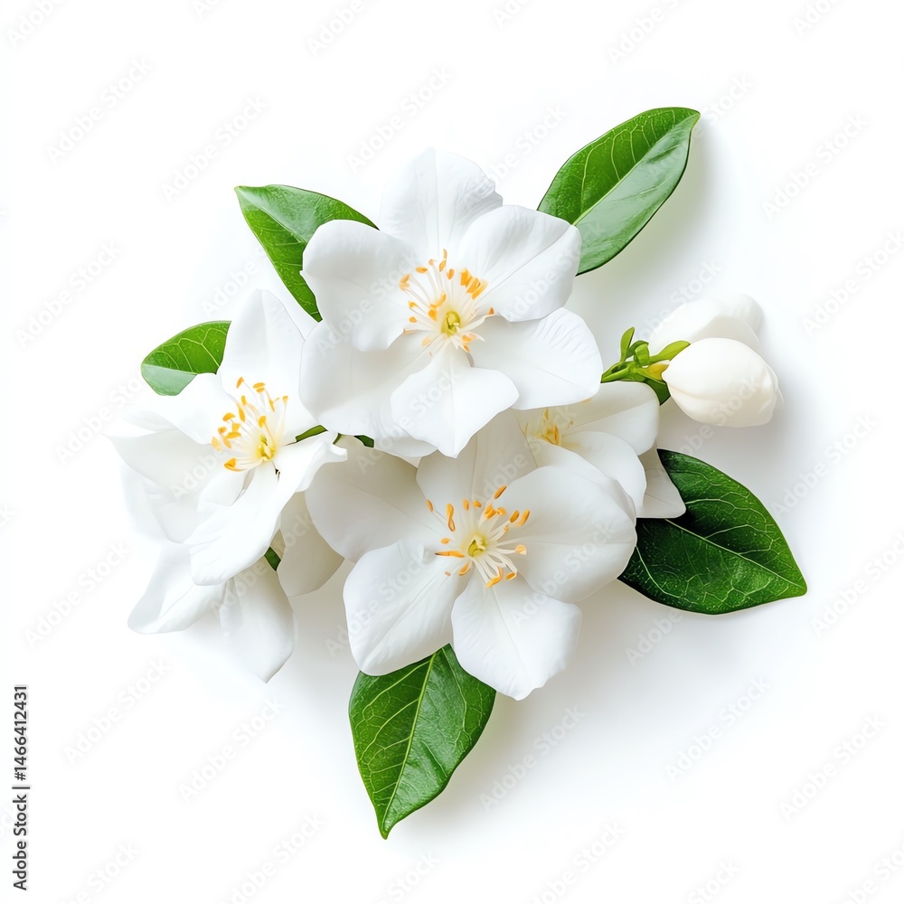 Beautiful white flowers with lush green leaves, perfect for springtime arrangements. Beautiful white flowers with lush green leaves, perfect for springtime arrangements.