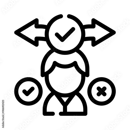 decision making line icon