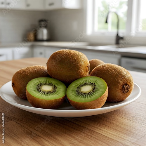kiwi fruit on a plate