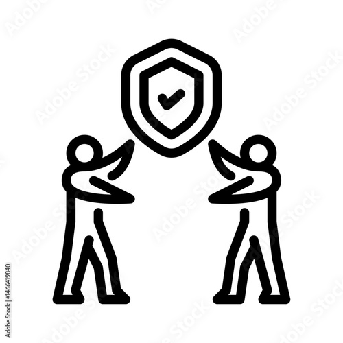 principle outline icon. people ethics line art illustration.