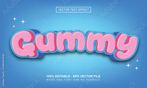 Gummy 3d editable text effect