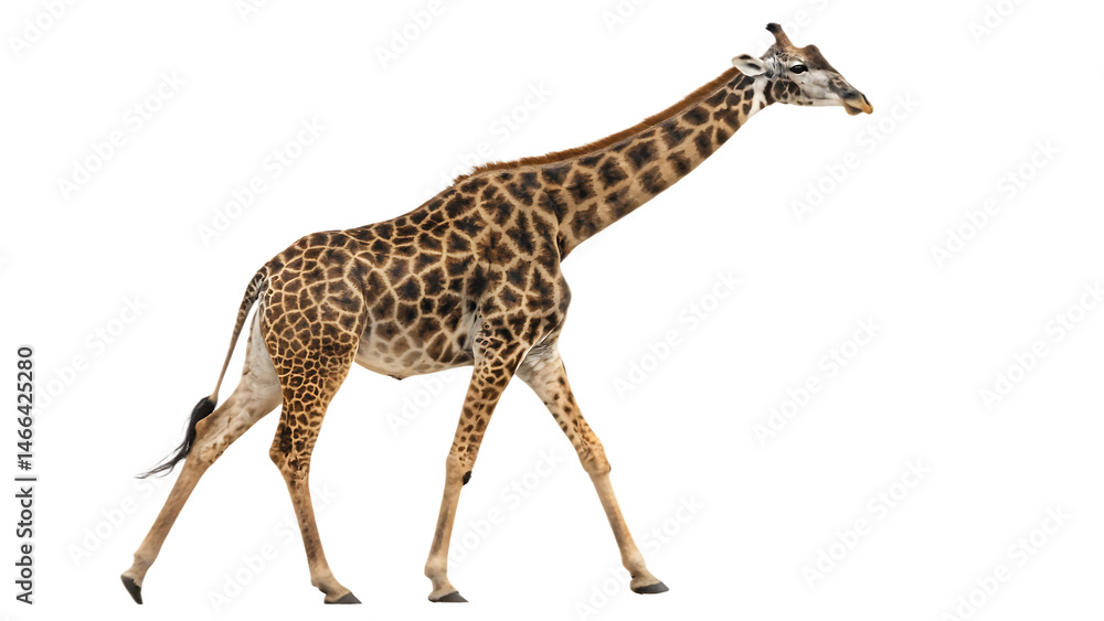 Naklejka premium giraffe on white background