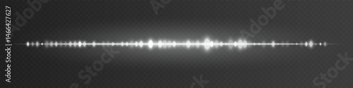 White sound line with luminous peaks and fading endpoints on dark checkered backdrop, suitable for AI audio input, voice bot interface or assistant visualization.