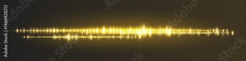 Yellow glowing sound visualization with double wave lines and dense amplitude spikes, perfect for futuristic sound systems