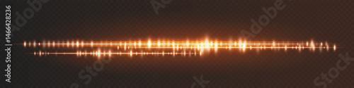 Orange glowing sound visualization with double wave lines and dense amplitude spikes, perfect for futuristic sound systems