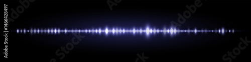 Purple waveform glowing softly on black background, with smooth symmetrical reflection and low to mid amplitude spikes for minimal voice input design.