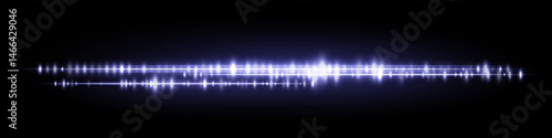 Magenta sound visualization with rich glowing amplitude lines and soft light reflection, great for smart assistant input or music control UI.
