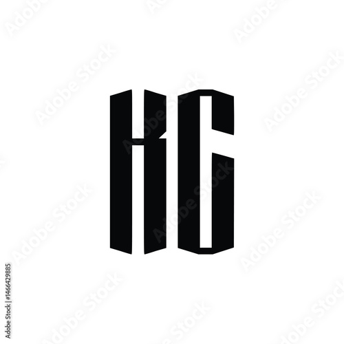 KC monogram logo design letter text name symbol monochrome logotype alphabet character simple logo