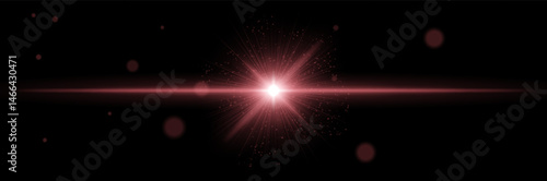 Orange radial light burst with sparkling center beam and glowing particle rays, symbolizing powerful signal transmission or sci-fi tech explosion.