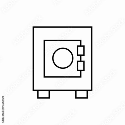 Security vault safe icon vector sign