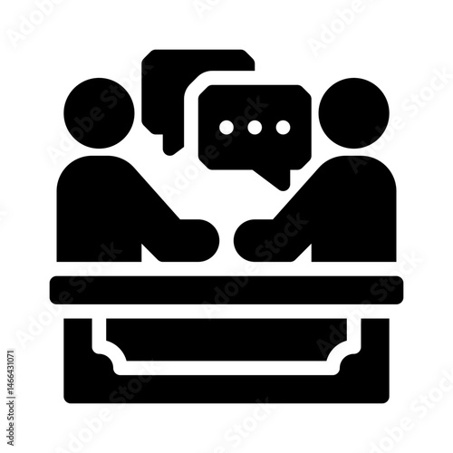 interview glyph icon