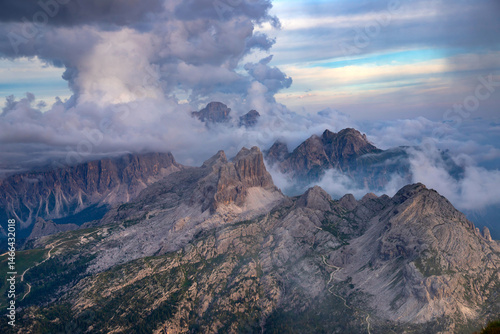 Dolomite stuning sunset from the Lagazuoi refuge