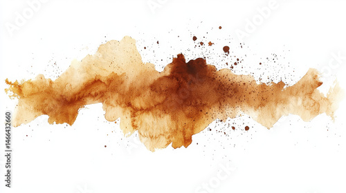 Watercolor brown stain