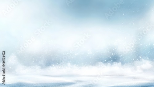 Wallpaper Mural Winter wonderland scene. Soft, pale blue hues and snowy landscape Torontodigital.ca