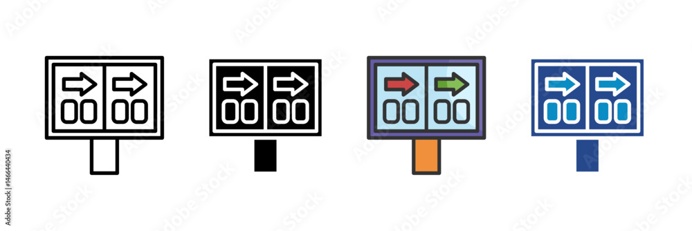 Substitution Board Icon Set Multiple Style Collection Substitution Board Icon Set Multiple Style Collection